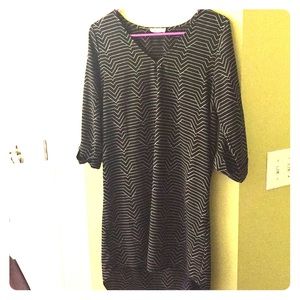 Striped black and cream dress!